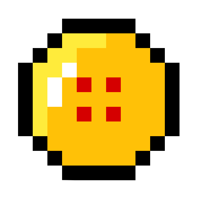 esfera de 4 estrellas - pixel art